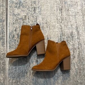 Express Tan Ankle Booties